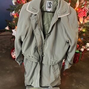 Stylish Women's Green Trench Coat